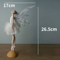 도자기인형 엔틱인형 트레이 발레 댄싱 엘프 천사 크리에이티브 윙 소녀 데스크탑 베란다 장식 수지 수공예, 04 Head up