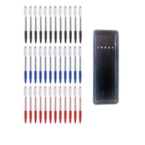 모나미 젤러펜 0.5mm 흑색 12p + 청색 12p + 적색 12p + 매표 펜접시 C형, 혼합색상, 222개