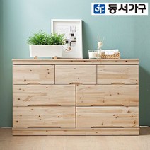 동서가구 마스 원목삼나무 와이드 3단서랍장 DF906942, 없음