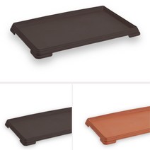 베란다 꽃화분 직사각 물받이 받침대 물빠짐 사무실 홈가드닝 회사, 블랙