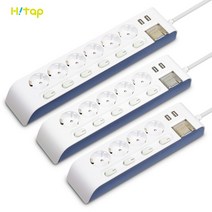 하이탭 국산 USB 개별 접지 멀티탭 4구 5구 6구 1.5M 3M 안전카바 2개증정, 하이탭 USB개별멀티탭 4구