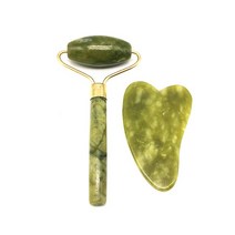 Jade Massager for Face 구아슈 스크레이퍼 스킨 케어 페이셜 롤러 뷰티 과샤 바디 릴렉스 구아샤 스톤 마, 04 single head roller