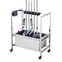 청소용품 보관함 대걸레 걸이대 304스텐 정리대 걸이, 304스텐 4개걸이+ 5개 후크