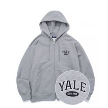 YALE 23SS SMALL 2 TONE ARCH HOODIE ZIP UP GRAY YB9HD0041GR