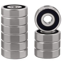 XiKe 10피스 63012RS 더블 고무 씰 베어링 12x37x12mm 사전 윤활 및 안정적인 성능 비용 효율적 깊은 그루브 볼 베어링. USA 미국