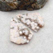 비즈공예 원석 천연석 오션 재스퍼 너깃 귀걸이 액세서리 34x24x3mm 8g 준보석 패션 주얼리, 한개옵션0