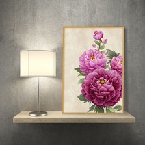 GDG8585 목단 꽃 그림 액자 풍수 A3gdAL15 사진액자/액자세트/액자틀/인테리어액자/앤틱액자/거실액자/액자/소형액자/캔버스액자/빈티지액자/집들이선물/개업선물