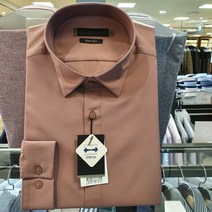 엘르셔츠 스판있는 폴리 실키 원단 노스티치 인디핑크 슬림 긴팔 셔츠 EAJPS78005