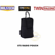 안전멜빵 조정 조끼 스트랩 MILITECH TWINFALCONS TW Delustered 500D Cordura Tactical XTS 라디오 파우치 무선 장치 파우치 분리형, 검은 색