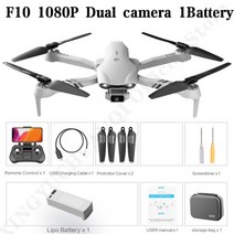 드론 4DRC 2021 4K HD 듀얼 카메라 GPS 5G WIFI 광각 FPV 공 1종, 협동사, F10-1080P-1B-가방