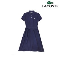 라코스테 LACOSTE 여성 밴딩 슬림핏 피케 원피스EF1682_NV