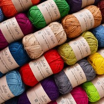 2.0mm 80g 주트얀 황마실 마끈 수세미실 (35컬러) 빈티지 포장끈 라벨끈 원예용끈 전통주장식끈, No.14