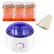왁스 히터 Calentador Parafina 제모 왁싱 키트 기계 전신 Chauffe cire에 대한 Stripless 하드 콩, [12] White 3x100g