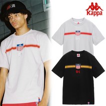 KAPPA 카파 헤리티지 레트로 LA84 USA 그라데이션 심볼 티셔츠 P222XURS613 338403