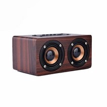 레트로 블루투스 스피커 휴대용 목재 HIFI 스테레오 사운드 1500mAh 핸드메이드 무선 디자인 듀얼 패시브 서브우퍼 Bluetooth 포터블, [02] Brown, 02 Brown