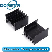 트랜지스터 10PCS 25*23*16MM TO 220 3 극 방열판 TO220 알루미늄 라디에이터 2 핀 포함 232EA 9, 단일옵션