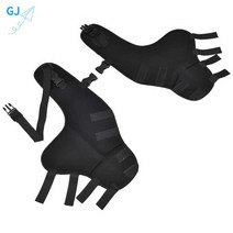 헬시 강아지 슬개골 보호대 반려동물 뒷다리 관절 탈구 재활 회복 다리 보조기, 블랙, XS-초소형