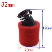 오토바이 필터 32mm 벤드 엘보 넥 폼 에어 필터 스폰지 클리너 오토바이 스쿠터 더트 핏 자전거 레드 카요, [01] Red 32MM-W