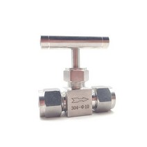 니들 밸브 벨브 더블 페룰 304 스테인레스 스틸 파이프 피팅 고압 차단 스트레이트 핸들 3mm 4mm 6mm 8mm 10mm 12mm, 16mm_Ferrlue