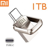 Xiaomi-타입-C USB3.1 U 디스크 128GB 256BG 512GB 1 테라바이트 2 모바일 메모리 스틱 고속 올 메탈 듀얼 인터페이스 인 펜드라이브, [04] 1TB