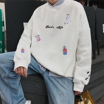 가바바 남성 맨투맨 귀여운 북극곰 패션이란 긴팔티 G21042