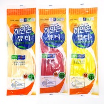 하얀손 뷰티 고무장갑 중(M), 아이보리