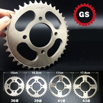 바이크 휠러 체인 스프로킷 합금강 58mm 428 chain 32t 34t 35t 36t 38t 39t 41t 42t 43t 44t 45t 47t 48t 53t 리어 gs125, 34톤