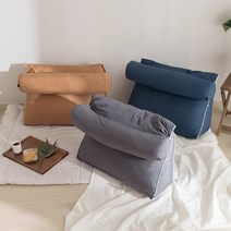 끝판왕 삼각 등받이 쿠션 중형 + 대형, 브라운