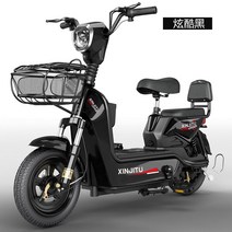 스쿠터 2인용 전기 전동 바이크, 12ah, 전동 스쿠터 블랙