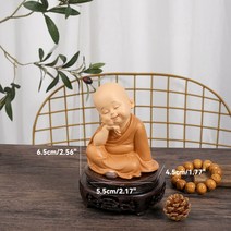 금불상 Kawaii 불교 승려 DIY 미니어처 분재 인형 부처님 동상 요정 자동차 장식품 명상 홈 정원, 03 Small 3