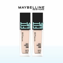 Hmall기획 메이블린 뉴욕 핏미 파운데이션 2개 세트 (+파운데이션브러쉬), 110 포슬린/ 120 클래식 아이보