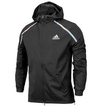 아디다스 런닝 후드집업 마라톤 후디 자켓 블랙