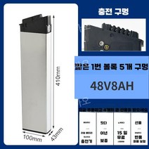 배터리 리필 48v 리튬 이온 교체용 밧데리 전기 자전거 36v 셀프 교체 10ah, 48V/410mm