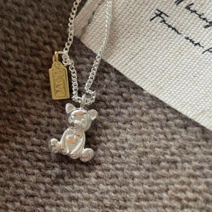 silver925 테디베어 네크리스