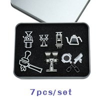 새로운 도착 에스프레소 액세서리 바리 스타 커피 메이커 브로치 미니 커피 탬퍼 아름다운 커피 배지 카페 선물 상자, 10