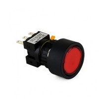 2A2B 푸쉬온 자동 복귀 리턴 스위치 매입형 원형 ON-(ON) 블루 16mm KPB160M-B2