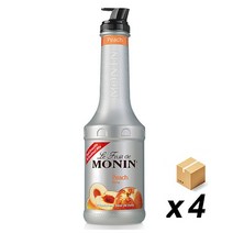 모닌 퓨레 피치 1 000ml 4개 BOX, 1L