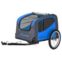 Schwinn 래스컬 바이크 펫 트레일러 오렌지 소형 및 대형견용, Small (Up to 50lbs), Blue