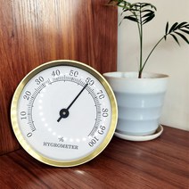 Round Glass Analog Hygrometer Wall Mounted Mini Pointer Hanging Induction Humidity Meter Tool, 한개옵션0