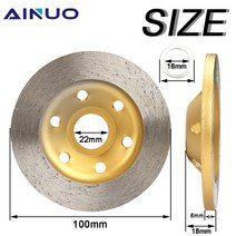 시멘트 콘크리트 연마기 연삭기100mm 4 "다이아몬드 세그먼트 그라인딩 휠 컵 디스크 그릇 모양 콘크, 한개옵션0