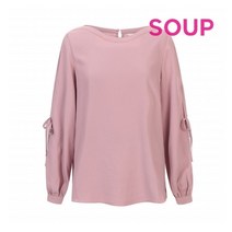 [SOUP] [숲] 슬리브 스트랩 보트넥 블라우스(SW8LSCA)