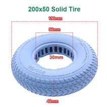 장애인전동차 장애인전동스쿠터 휠체어 200 50 고무 솔리드 타이어 8 2 가스 스쿠터 앰프용 20050 타이어 전기 스쿠터 접는 스쿠터 포켓 자전거 바퀴, 200x50