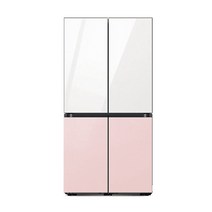 삼성 비스포크 냉장고 4도어 키친핏 615L 글램화이트 글램핑크 RF60B91C355