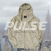 미라클 PULSE 펄스Origin 실키 플리스 후드형자켓 카키베이지