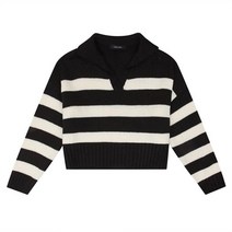 (백화점 정품)코데즈컴바인 [코데즈컴바인] 카라 스트라이프 니트 (CHC-PU001W9) 1626592