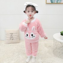 몽실이 보들 후리스 여아 상하세트 겨울 실내복 외출복 아동