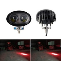 중장비 안전등 경고등 사고방지 LED 라이트 차량 안전 램프 9-80V 파란색 48v 3 인치 지게차 트럭, 02 Red