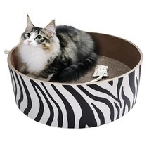 집사집 인테리어 고양이 스크래쳐 소파 데본렉스 아비, 1개, 얼룩말(41.5cm)