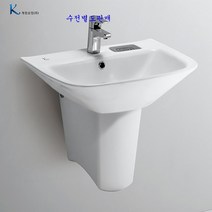 [네모욕실]계림반다리세면대L-317FDA203ABS자동폽업+트랩포함, 벽배수용P트랩