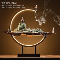인센스 챔버 나그참파 콘 홀더 LED 세라믹 향로, 4.D